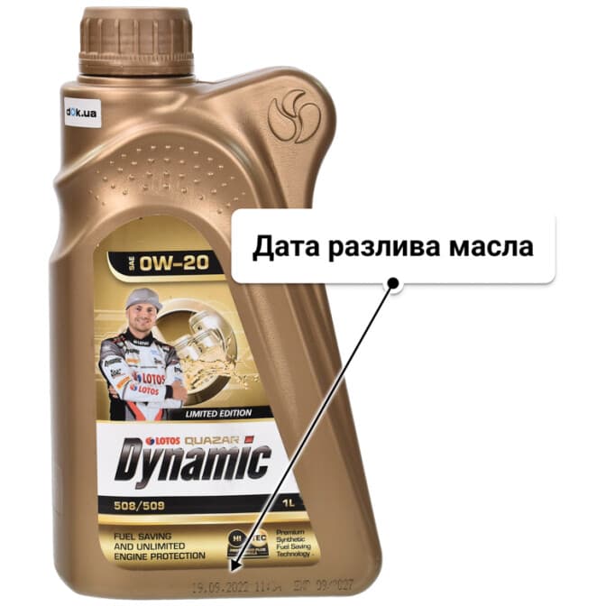 LOTOS Quazar Dynamic 508/509 0W-20 (1 л) моторное масло 1 л