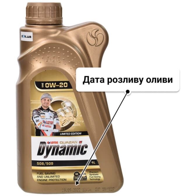 LOTOS Quazar Dynamic 508/509 0W-20 (1 л) моторна олива 1 л