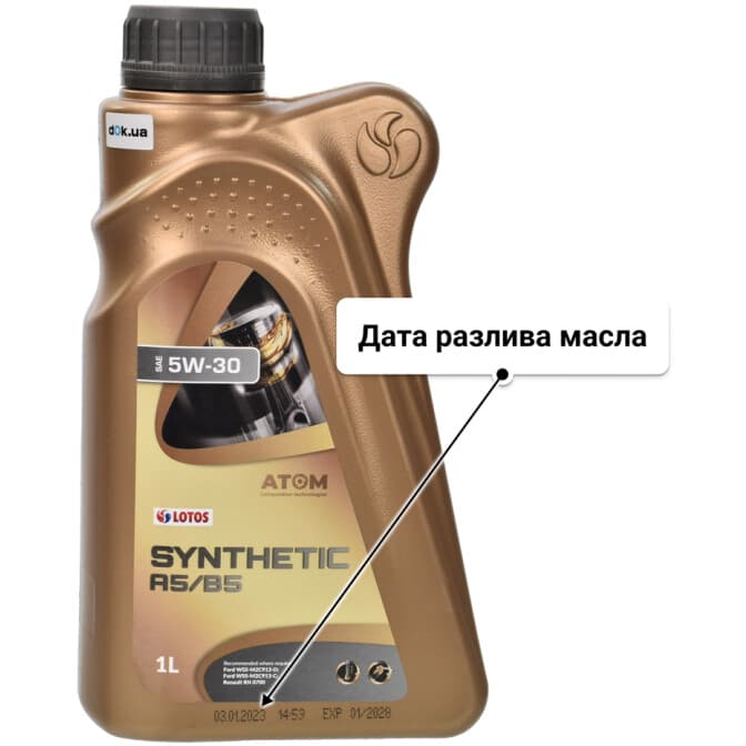 LOTOS Synthetic A5/B5 5W-30 (1 л) моторное масло 1 л