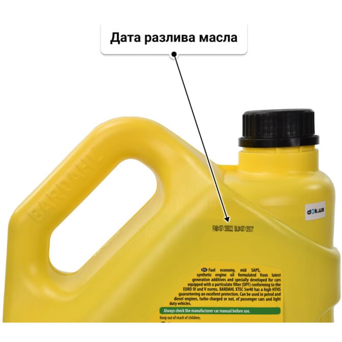 Bardahl XTEC 5W-40 (4 л) моторное масло 4 л