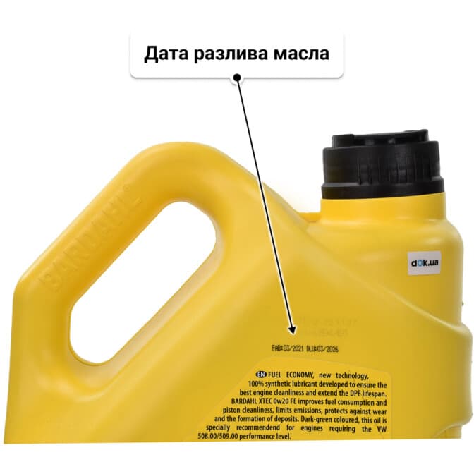 Bardahl XTEC FE 0W-20 (5 л) моторное масло 5 л