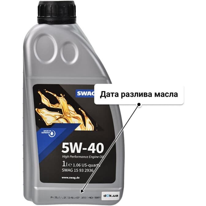 SWAG 5W-40 (1 л) моторное масло 1 л