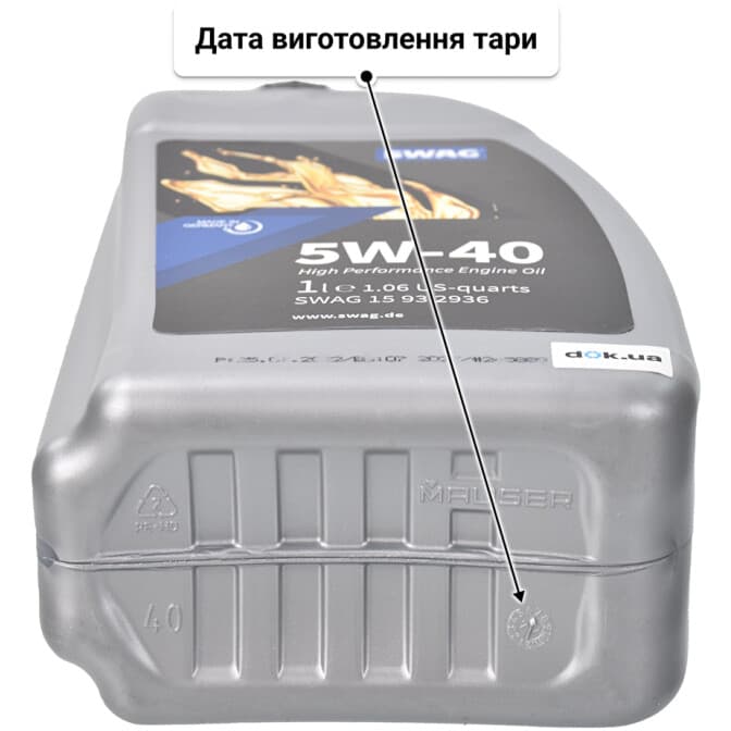 SWAG 5W-40 (1 л) моторна олива 1 л