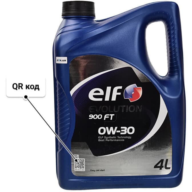 Elf Evolution 900 FT 0W-30 (4 л) моторное масло 4 л