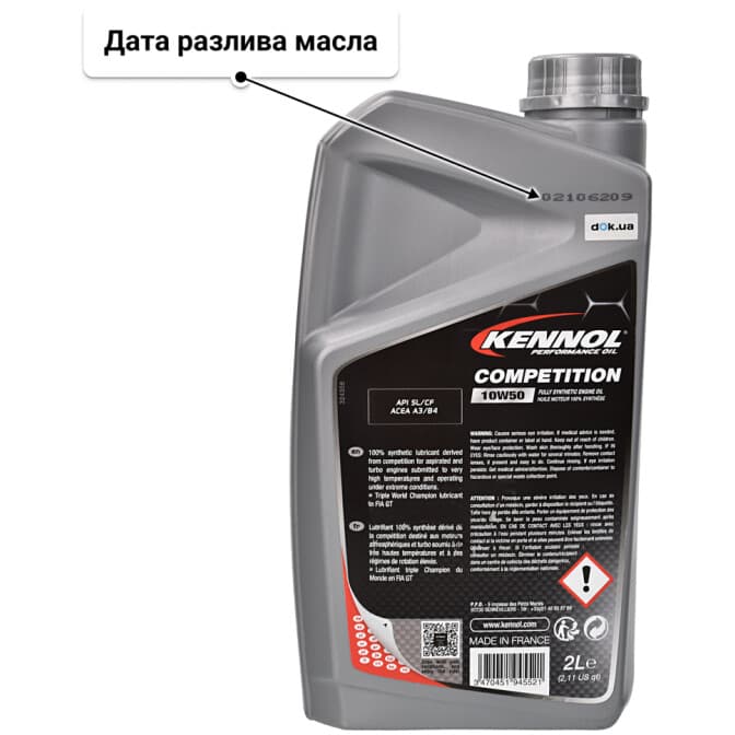 Kennol Competition 10W-50 (2 л) моторное масло 2 л
