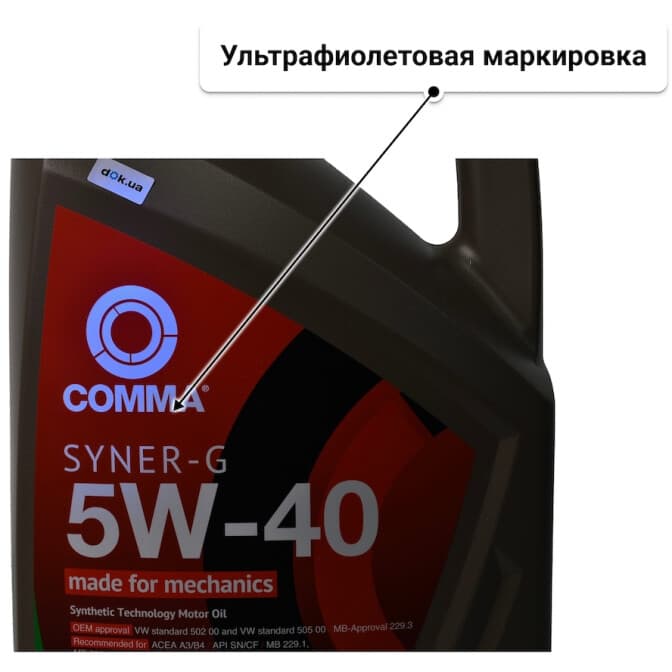 Comma Syner-G 5W-40 (5 л) моторное масло 5 л