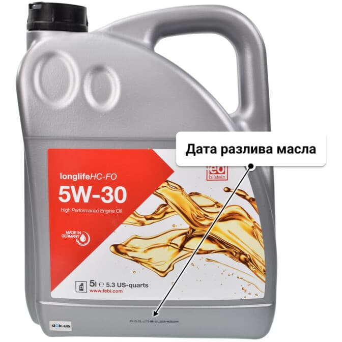 Febi LongLife HC FO 5W-30 (5 л) моторное масло 5 л