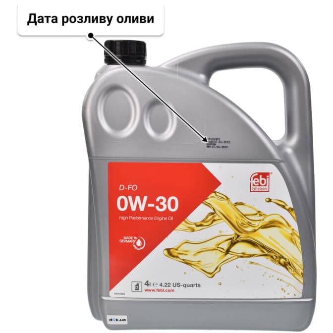 Febi D-FO 0W-30 (4 л) моторна олива 4 л