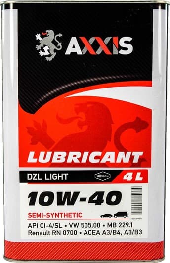 Axxis DZL Light 10W-40 (4 л) моторна олива