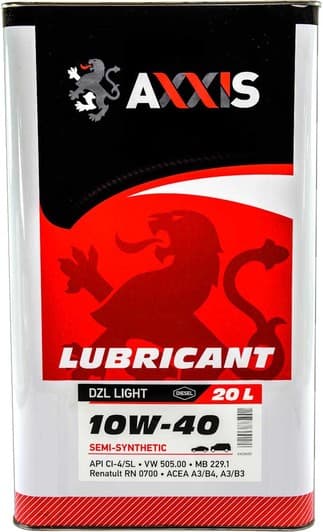 Axxis DZL Light 10W-40 (20 л) моторное масло