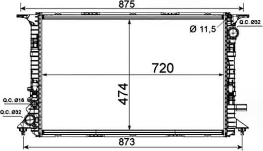 53013 NRF Радіатор охолодження двигуна для Audi A8