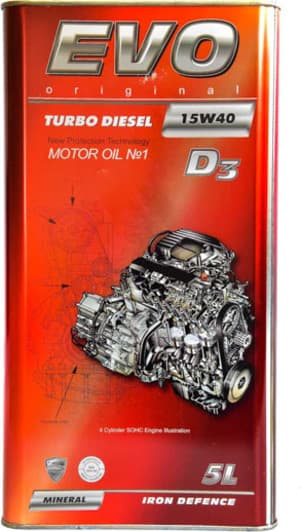 EVO D3 Turbo Diesel 15W-40 (5 л) моторное масло