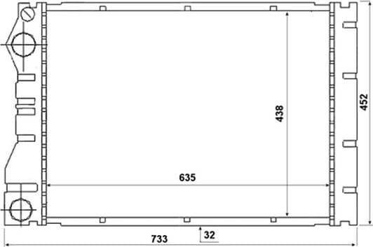 53975 NRF Радиатор охлаждения двигателя