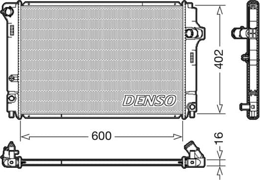 DRM50089 Denso Радиатор охлаждения двигателя для Toyota Yaris