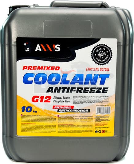 Axxis Coolant G12 желтый -32 °C, 10 л (AX2009) готовый антифриз