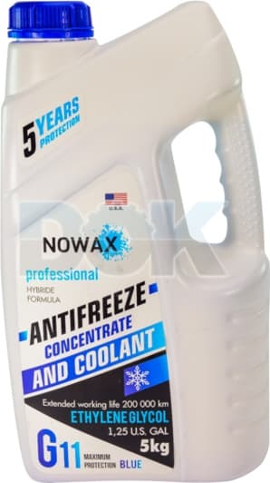 Nowax G11 синій 5 л (NX05006) концентрат антифризу
