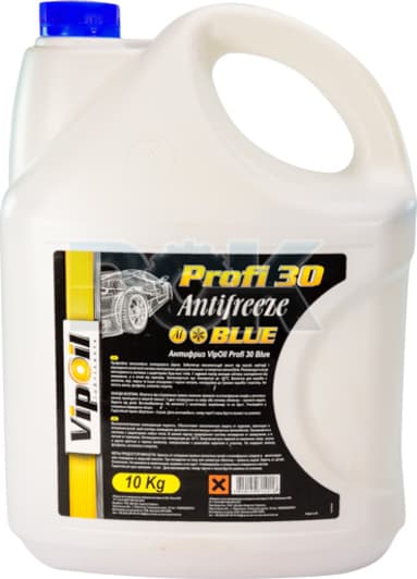 VIPOIL Profi 30 G11 синий -24 °C, 10 л (701397) готовый антифриз
