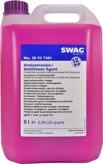 SWAG G12++ фиолетовый 5 л (30937401) концентрат антифриза