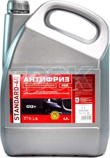 Дорожная Карта Standart Long Life G12+ красный -30 °C, 4,5 л (4802877307) готовый антифриз