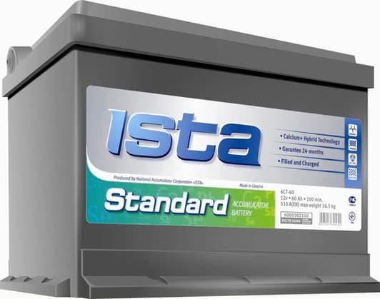 Аккумулятор Ista 6 CT-60-L Classic A1