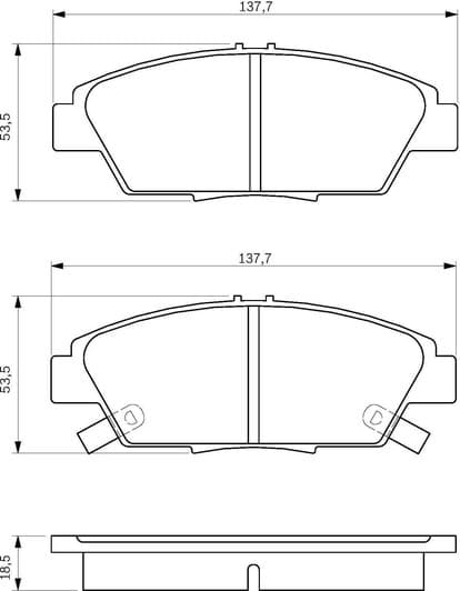 0 986 424 289 Bosch Гальмівні колодки