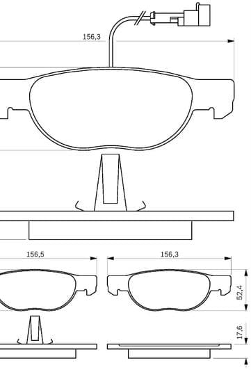 0 986 424 362 Bosch Гальмівні колодки