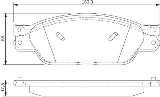 0 986 494 141 Bosch Тормозные колодки для Jaguar S-type