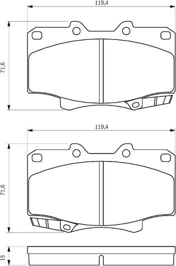 0 986 424 134 Bosch Гальмівні колодки для Toyota Land Cruiser