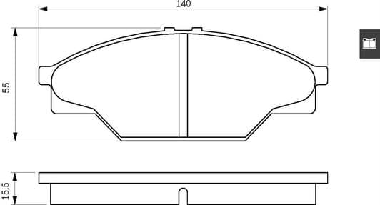 0 986 424 225 Bosch Тормозные колодки