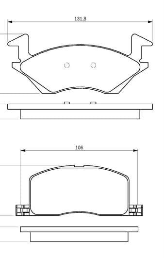 0 986 424 264 Bosch Тормозные колодки для Toyota Starlet