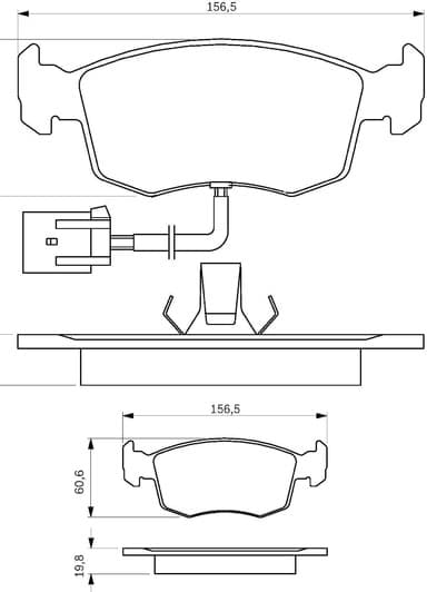 0 986 424 352 Bosch Гальмівні колодки