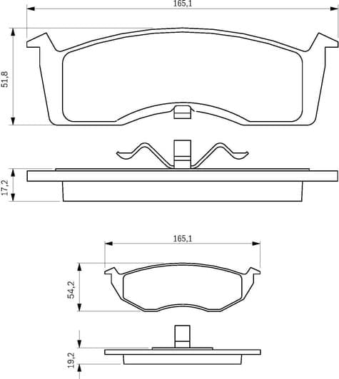 0 986 424 363 Bosch Гальмівні колодки