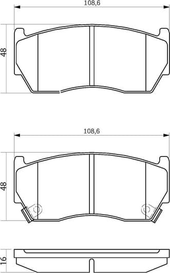 0 986 424 369 Bosch Гальмівні колодки