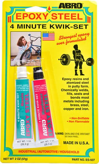 Клей ABRO Epoxy Steel 4-Minute Kwik-Set