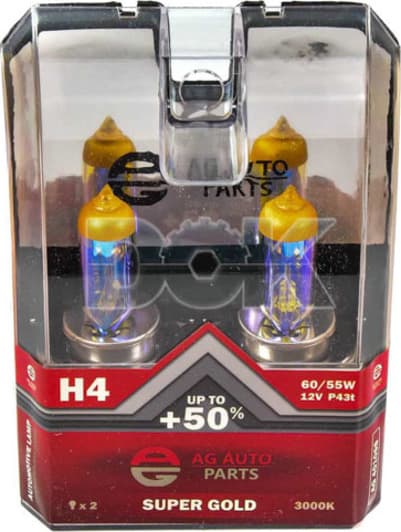 Автолампа AG-Autoparts Super Gold H4 P43t 60 W ag40106s