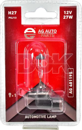 Автолампа AG-Autoparts Standard H27/2W PGJ13 27 W прозора ag40119s