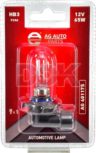 Автолампа AG-Autoparts Standard HB3 P20d 65 W прозрачная ag40117s