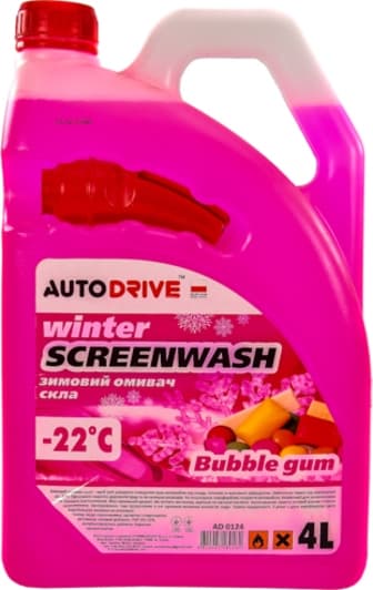 Омивач скла Auto Drive Bubble Gum зимовий -22 °С bubble gum (4 л)
