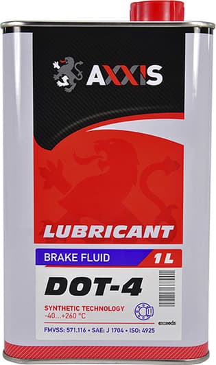 Тормозная жидкость Axxis DOT 4 металл