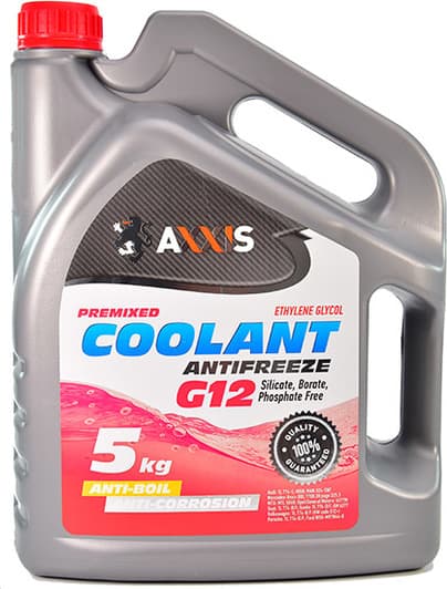 Axxis Coolant G12 красный -30 °C, 5 л (AX2002) готовый антифриз