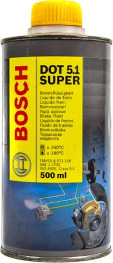 Гальмівна рідина Bosch Super DOT 5.1 метал