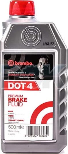 Brembo DOT 4, 0,5 л (L04005) тормозная жидкость