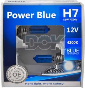 Автолампа Brevia Power Blue H7 PX26d 55 W темно-голубая 12070PBS