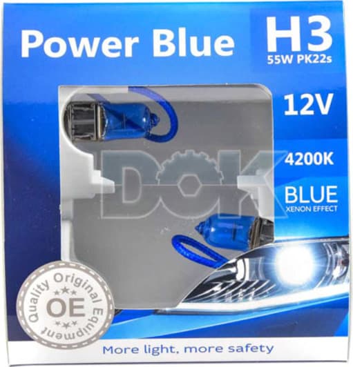 Автолампа Brevia Power Blue H3 PK22s 55 W темно-блакитна 12030PBS