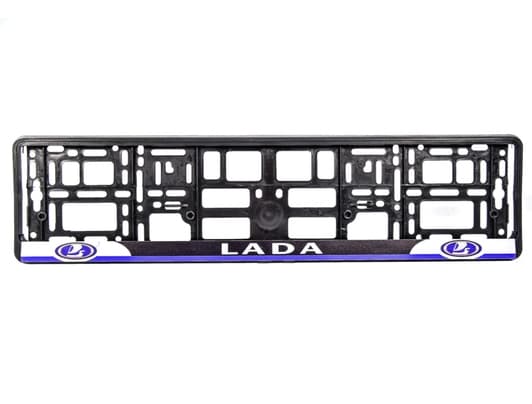 Рамка номерного знака Carlife NH122 колір чорний на Lada