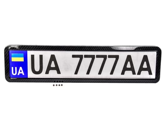 Рамка номерного знака Carlife NH410 кольору "карбон"
