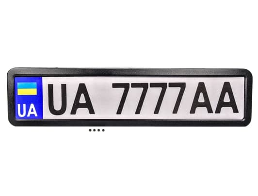 Рамка номерного знака Carlife NH420 цвет черный матовый