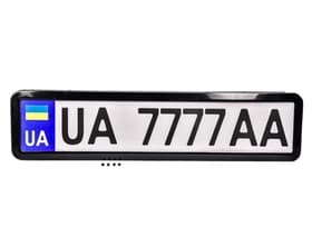 Рамка номерного знака Carlife NH430 колір чорний глянсовий