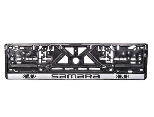 Рамка номерного знака Carlife NH27 колір чорний Samara на Lada