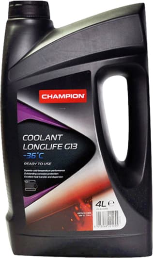 Champion Coolant Longlife G13 фиолетовый -36 °C, 4 л готовый антифриз